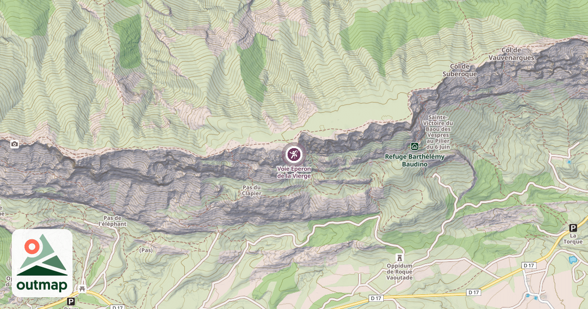 Map of Voie Eperon de la Vierge