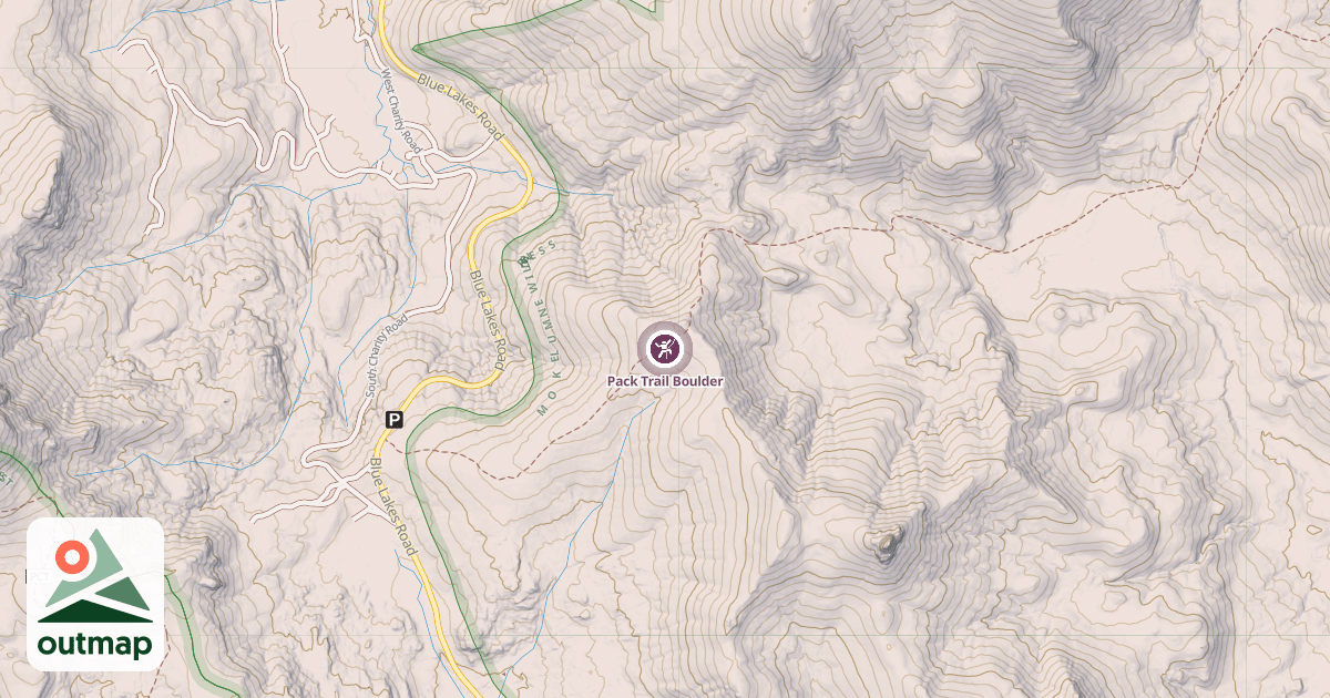 Map of Pack Trail Boulder