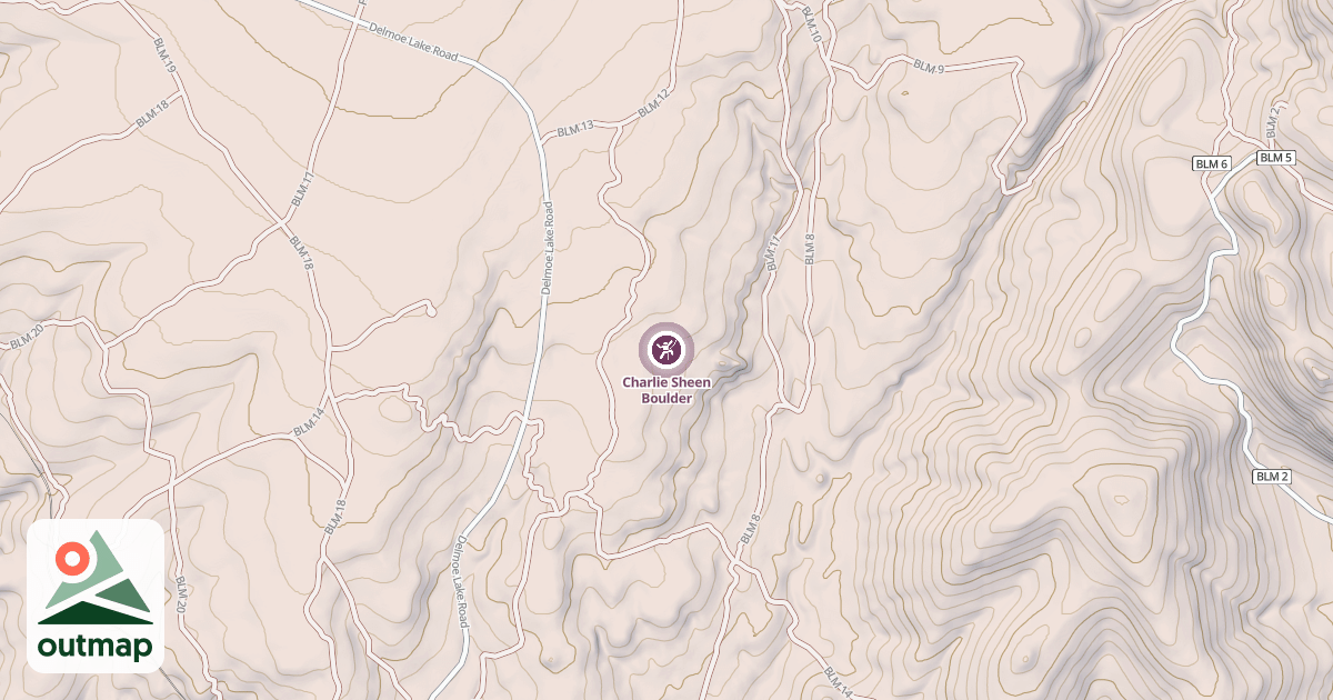 Map of Charlie Sheen Boulder