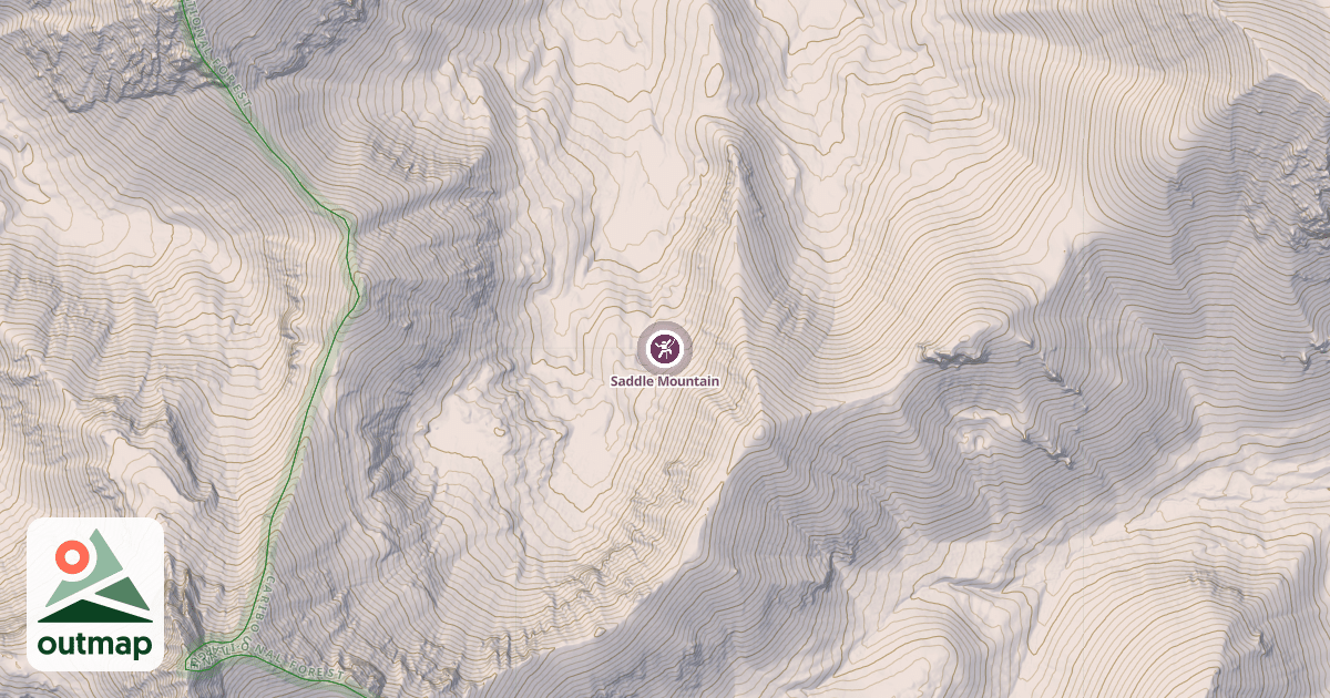 Map of Saddle Mountain