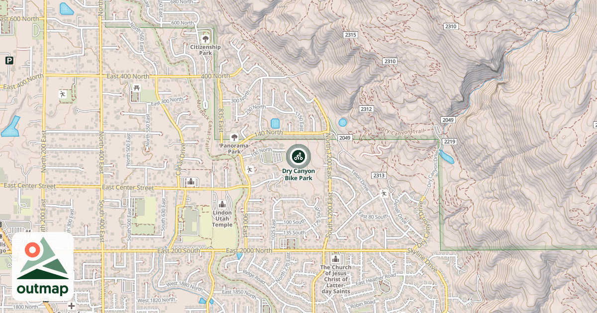 Map of Dry Canyon Bike Park