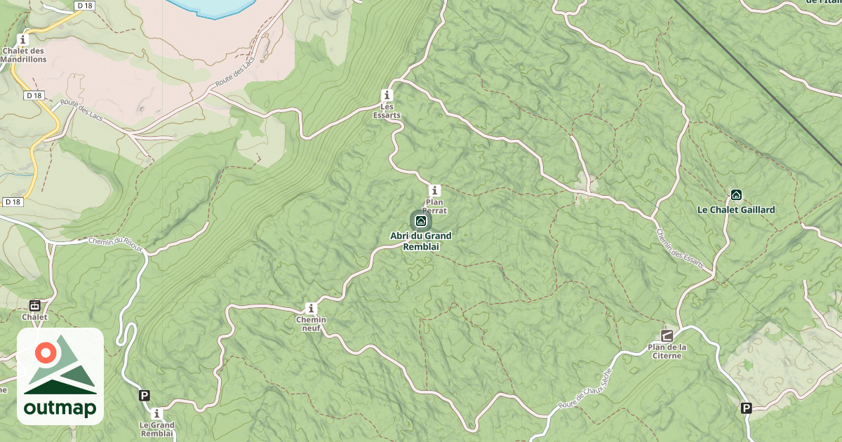 Map of Abri du Grand Remblai