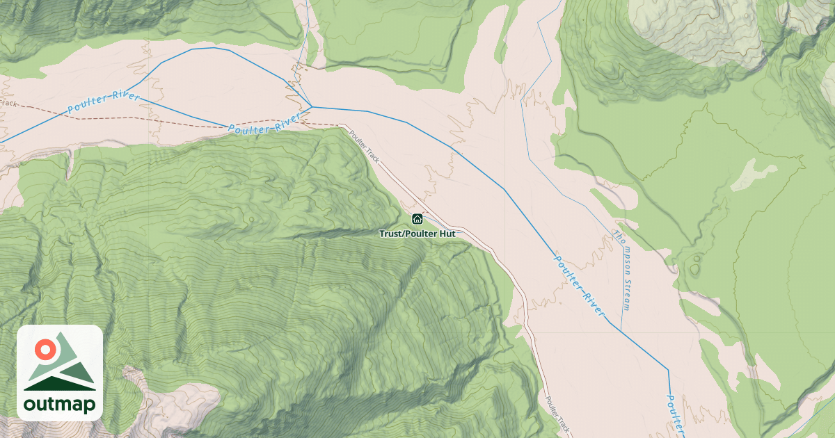 Map of Trust/Poulter Hut