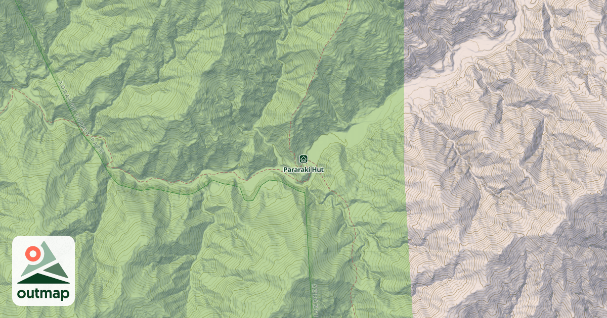 Map of Pararaki Hut