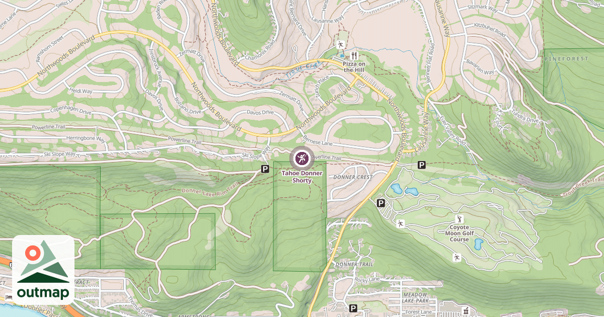 Map of Tahoe Donner Shorty