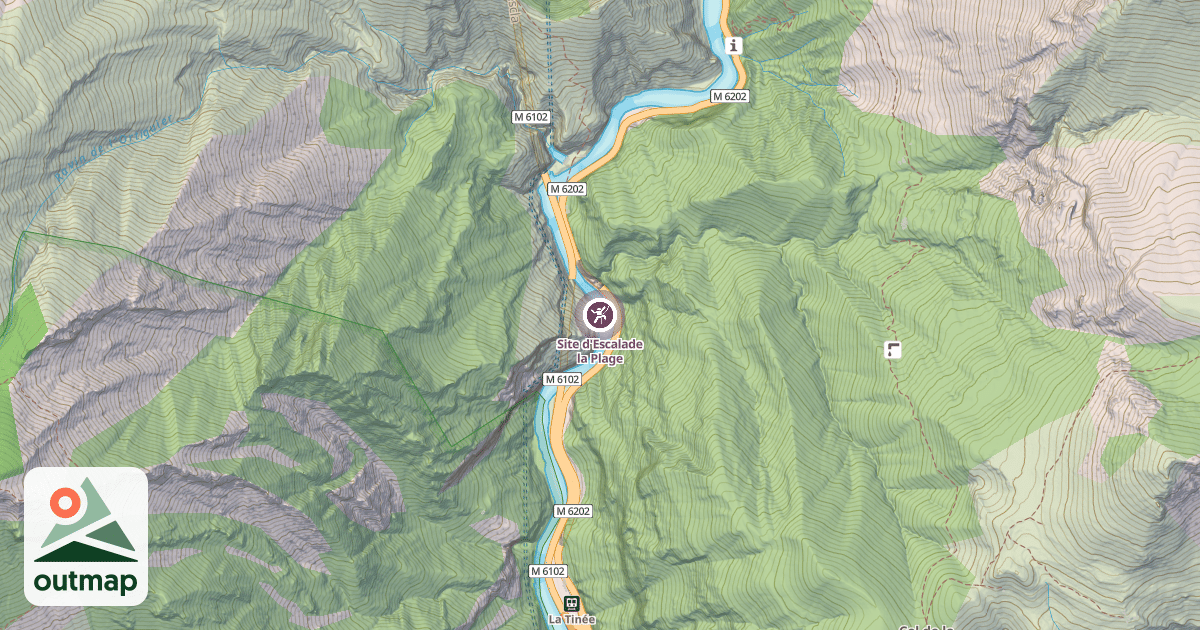 Map of Site d'Escalade la Plage