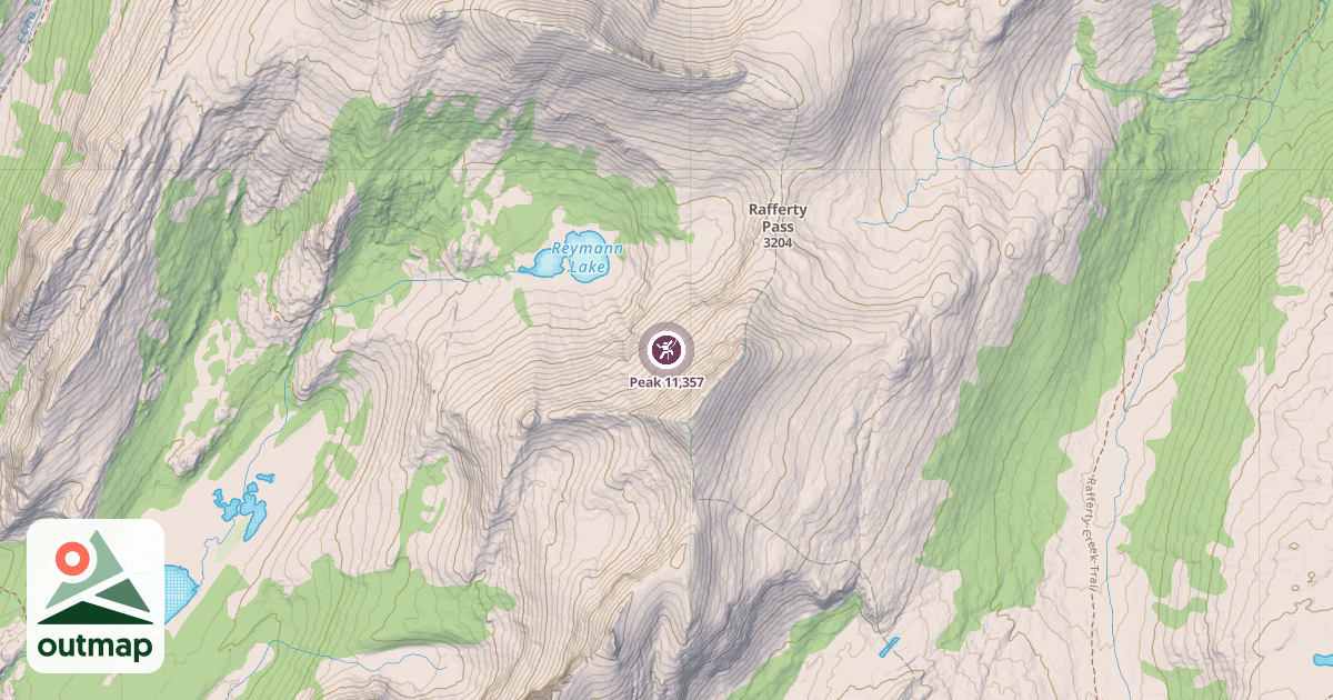 Map of Peak 11,357