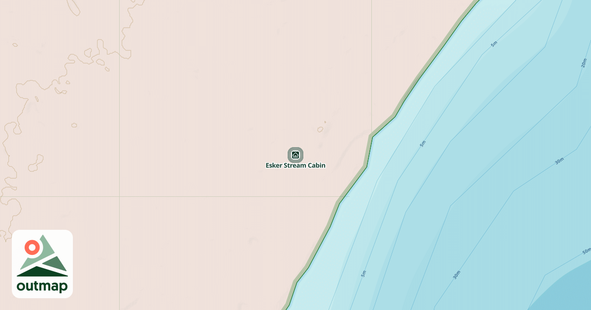 Map of Esker Stream Cabin
