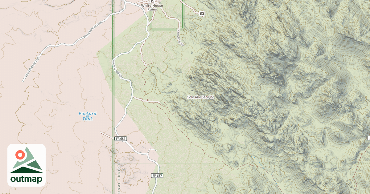 Map of Solo Aire Seco