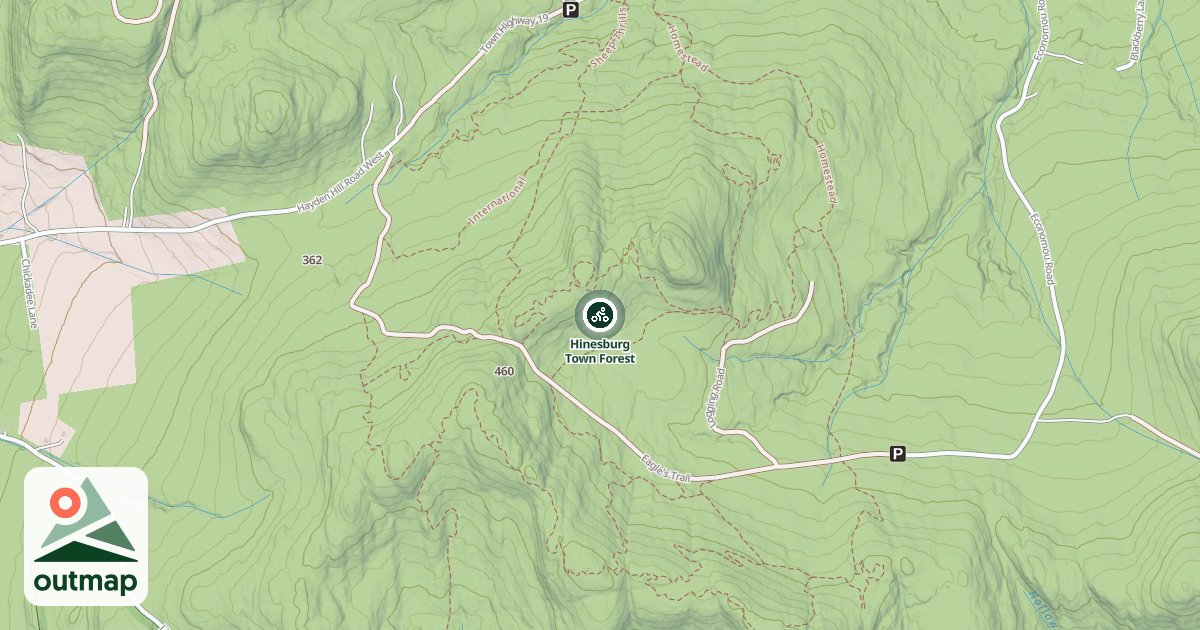 Map of Hinesburg Town Forest