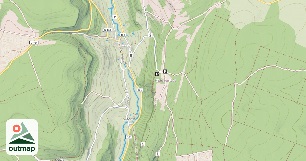 Map of Mèche courte