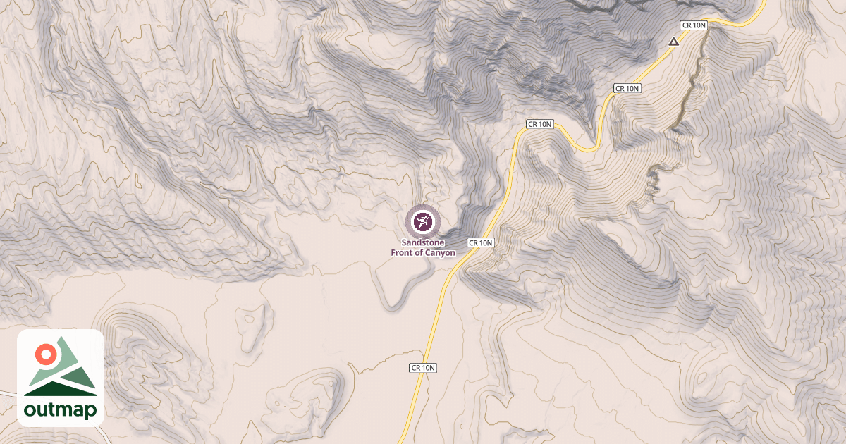 Map of Sandstone Front of Canyon