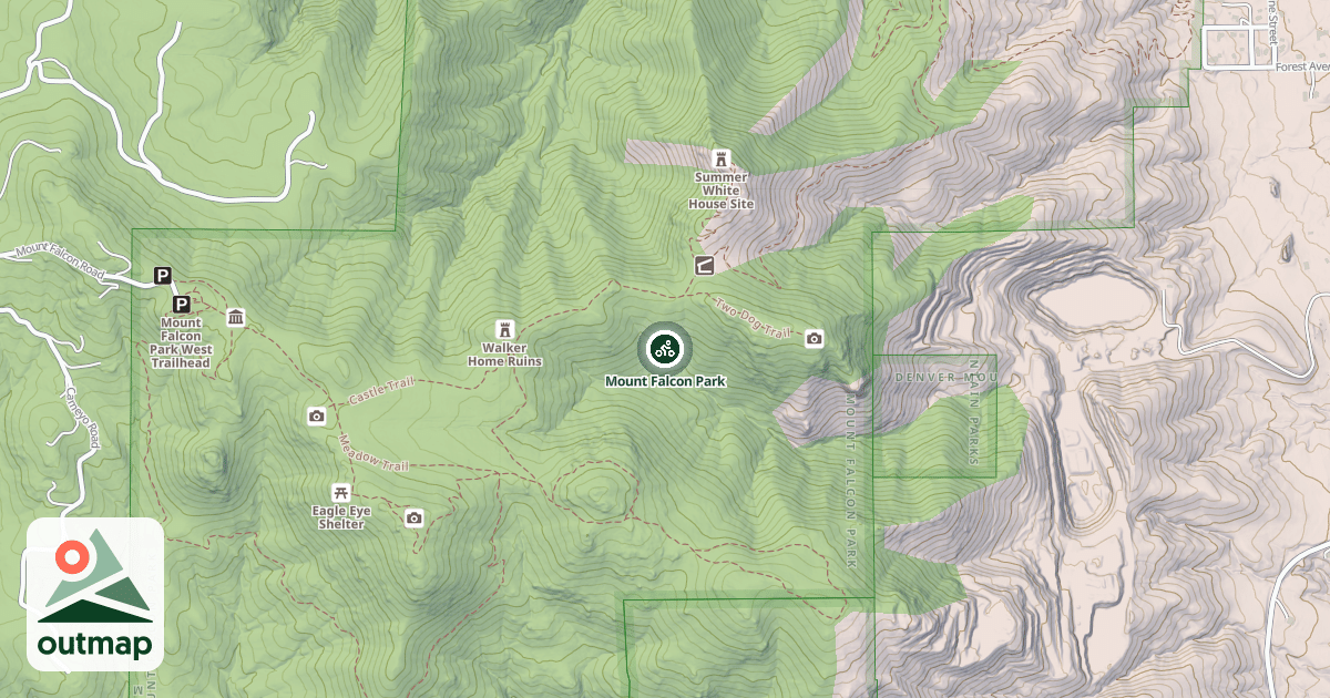 Map of Mount Falcon Park