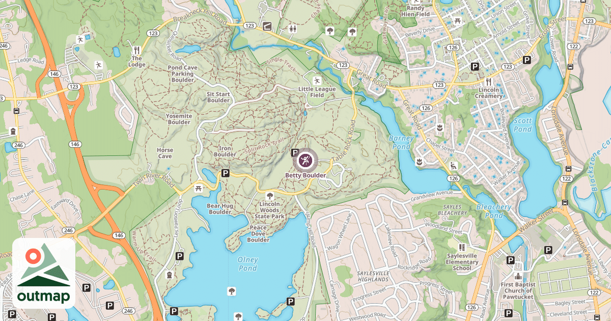 Map of Betty Boulder
