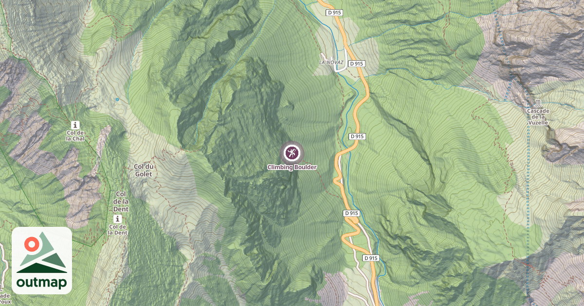 Map of Climbing Boulder