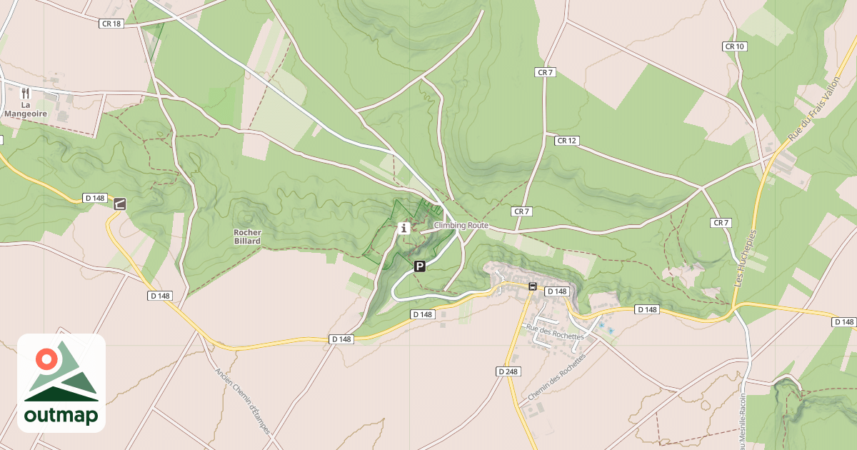 Map of Climbing Route