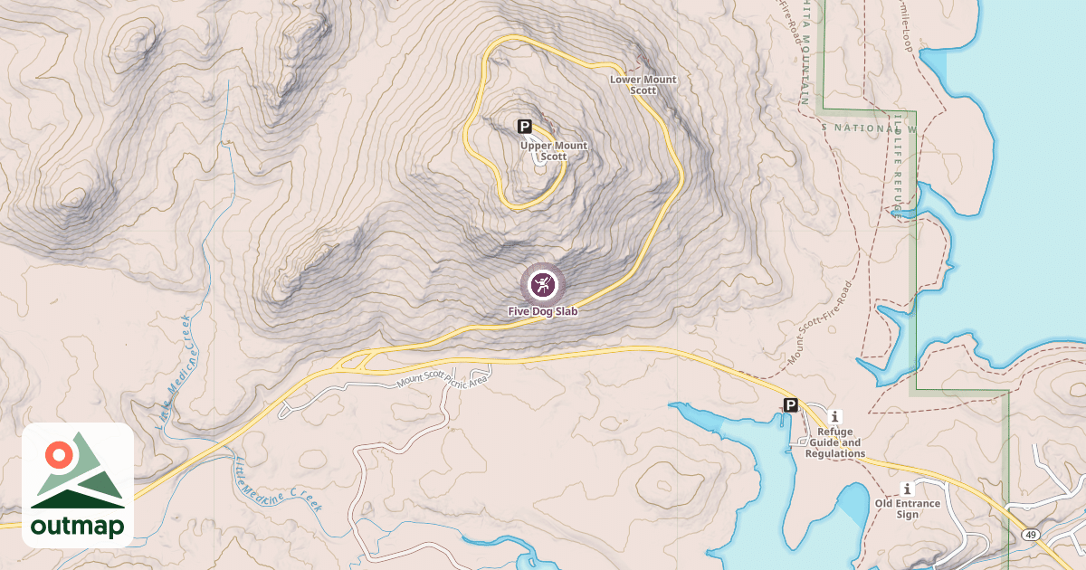 Map of Five Dog Slab