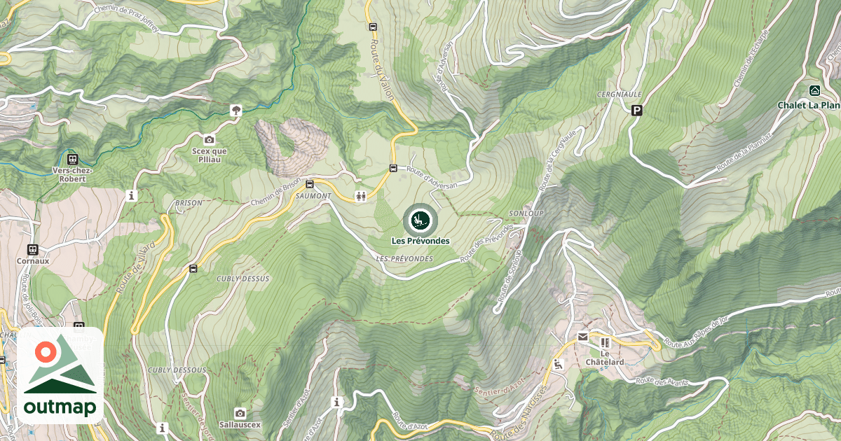 Map of Les Prévondes