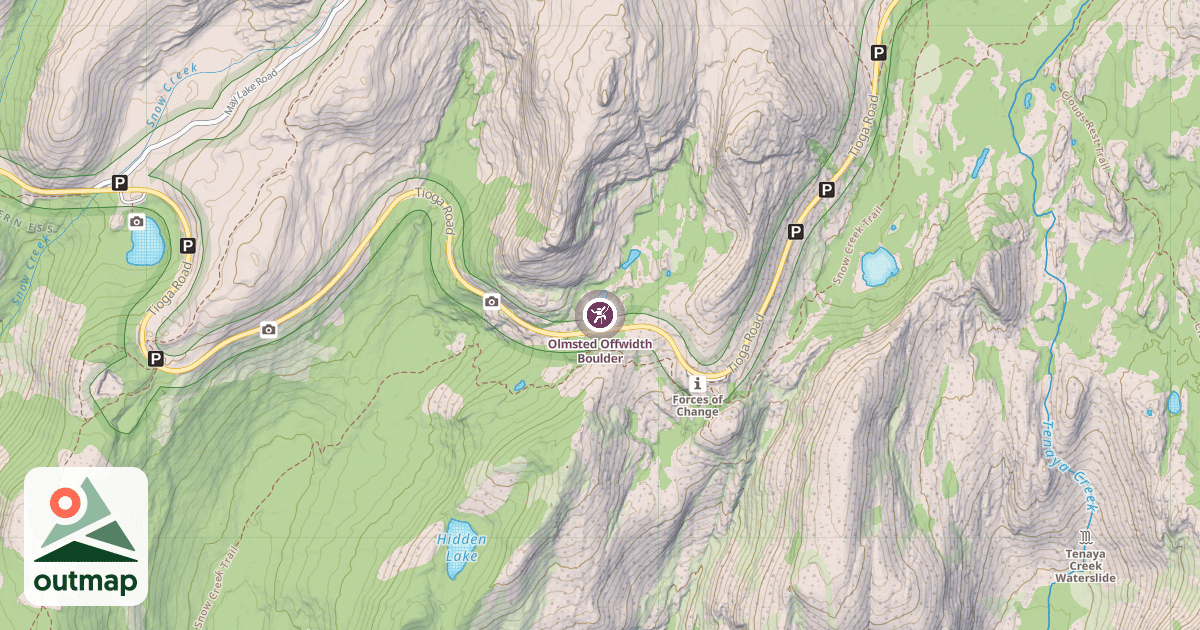 Map of Olmsted Offwidth Boulder