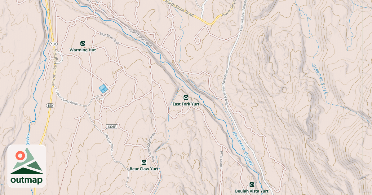 Map of East Fork Yurt
