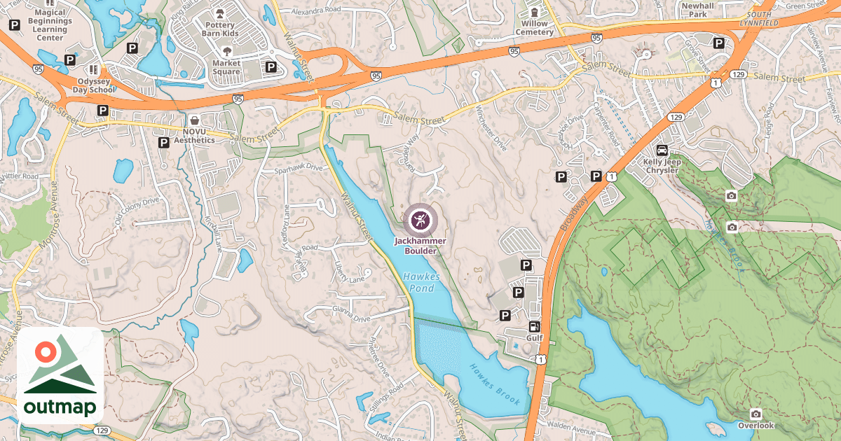 Map of Jackhammer Boulder