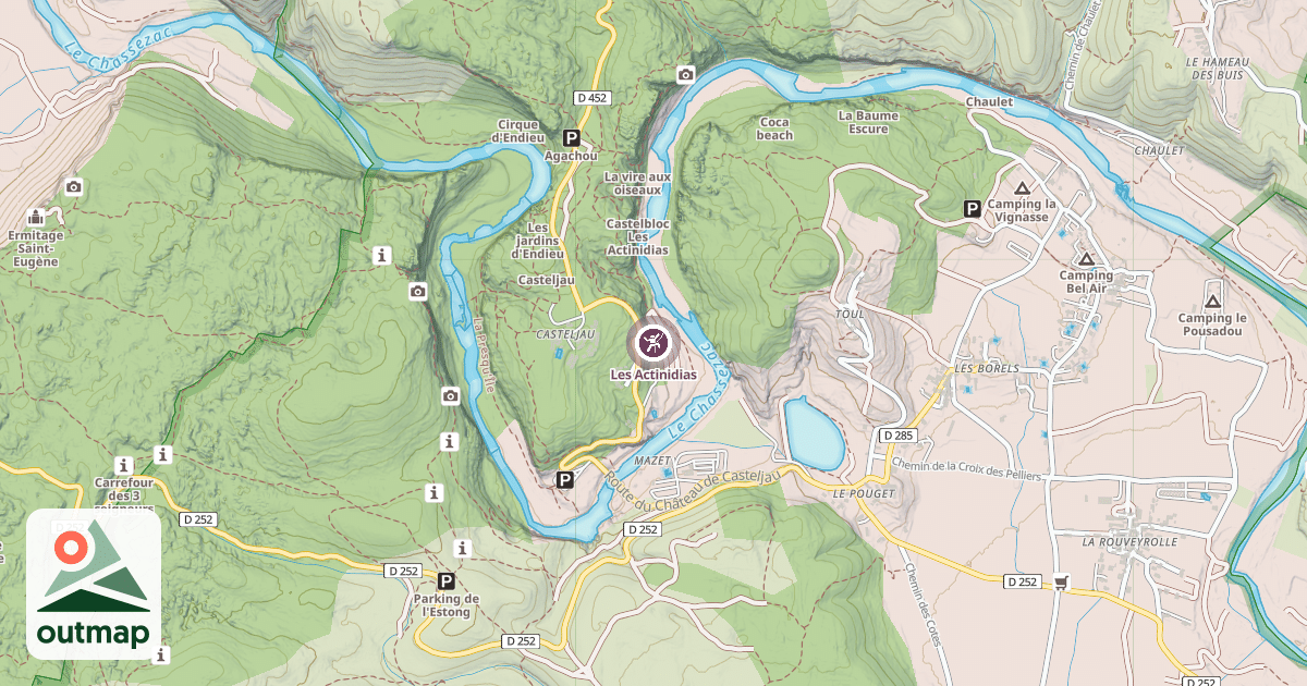Map of Les Actinidias