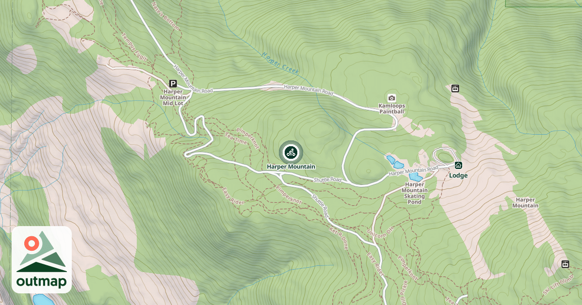 Map of Harper Mountain