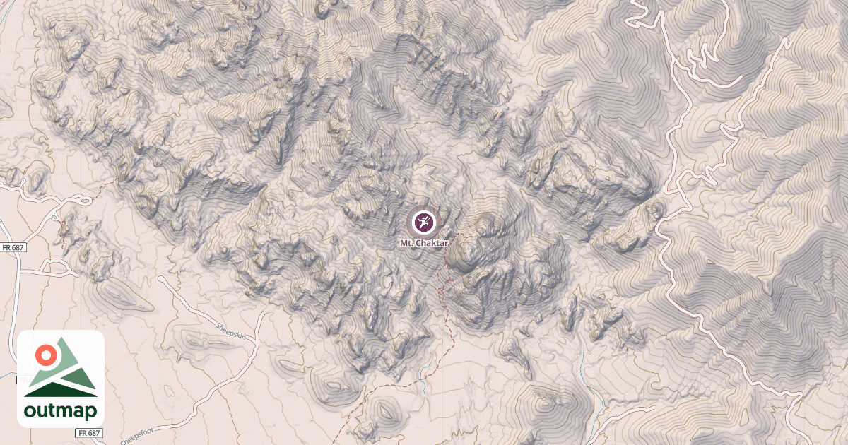 Map of Mt. Chaktar