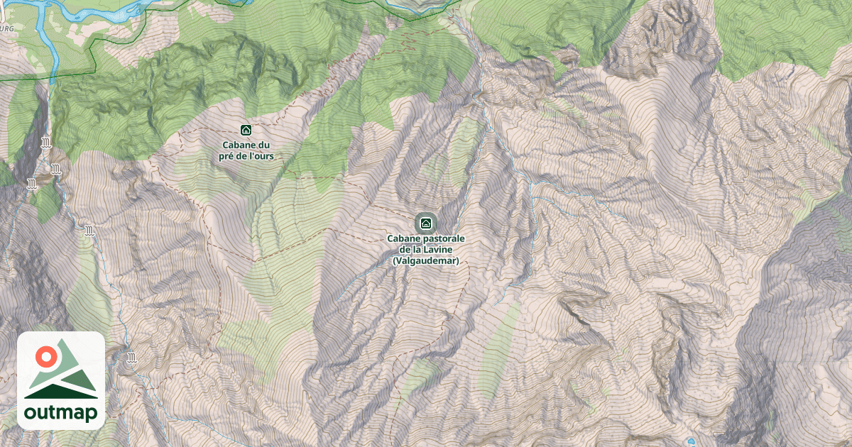 Map of Cabane pastorale de la Lavine (Valgaudemar)