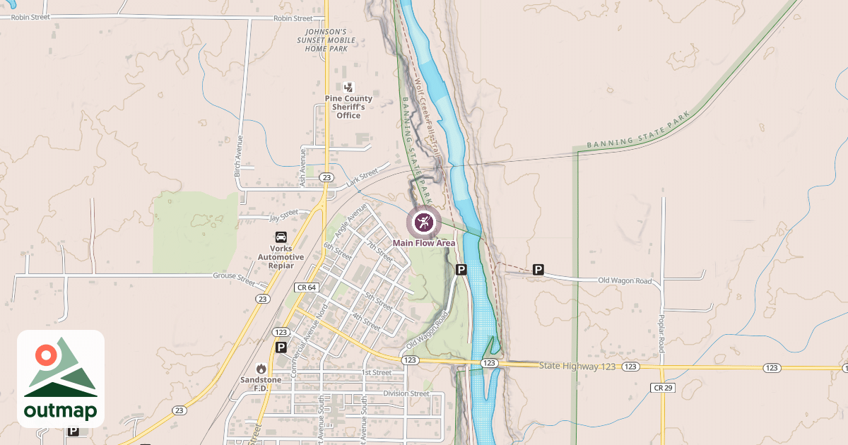 Map of Main Flow Area