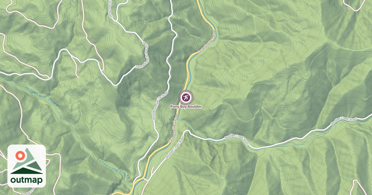 Map of Pony Boy Boulder