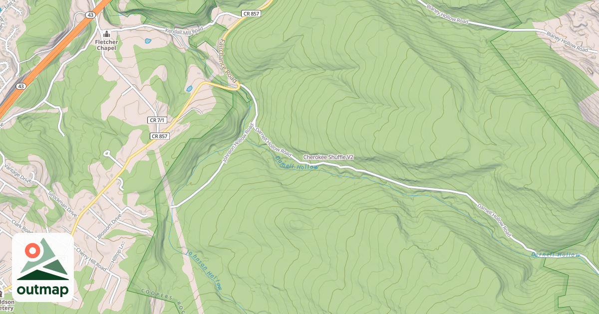 Map of Cherokee Shuffle