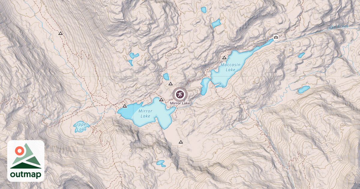 Map of Mirror Lake