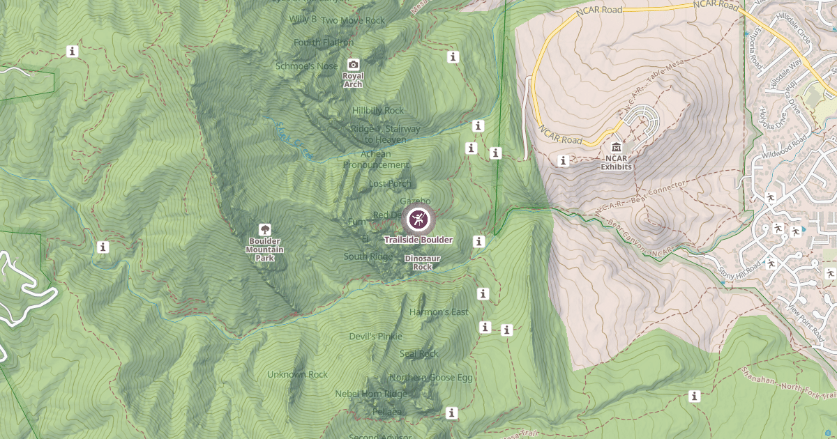 Map preview of Trailside Boulder