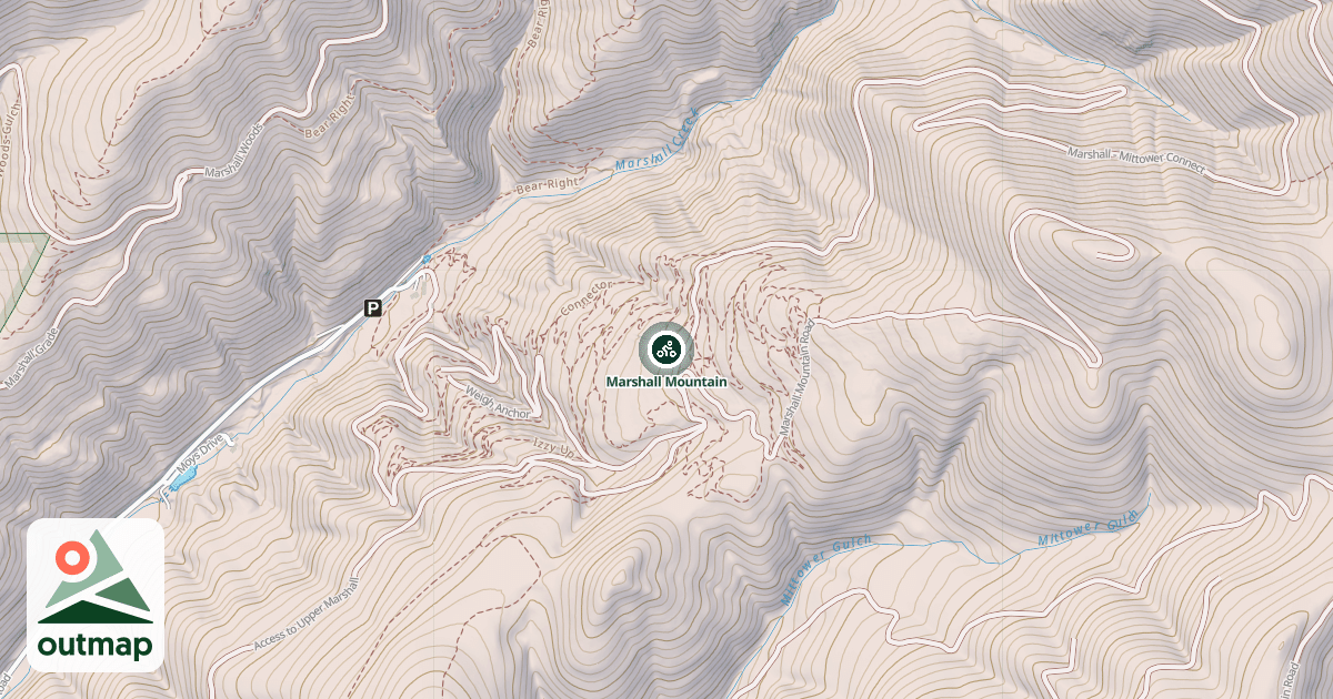 Map of Marshall Mountain