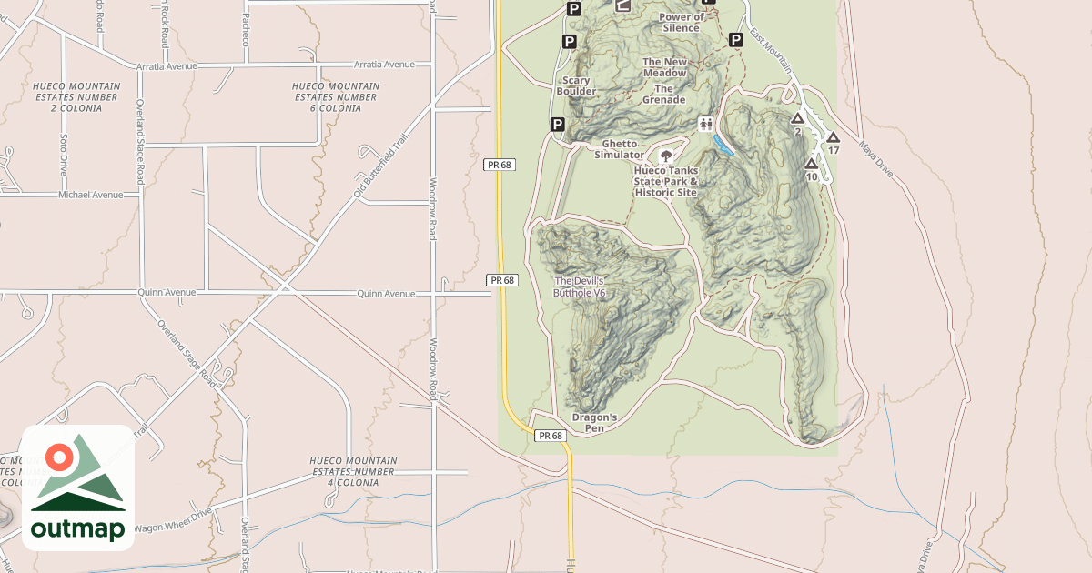 Map of The Devil's Butthole