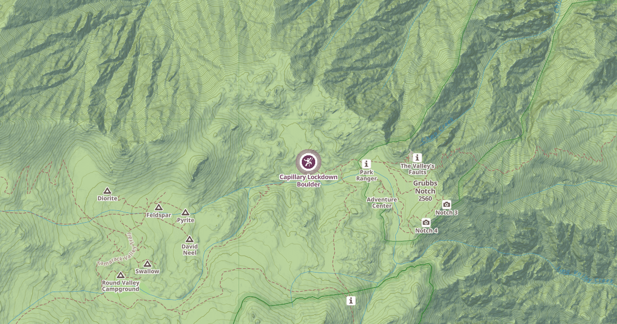 Map preview of Capillary Lockdown Boulder