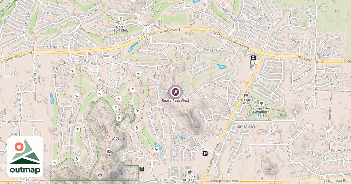 Map of Reata Pass West