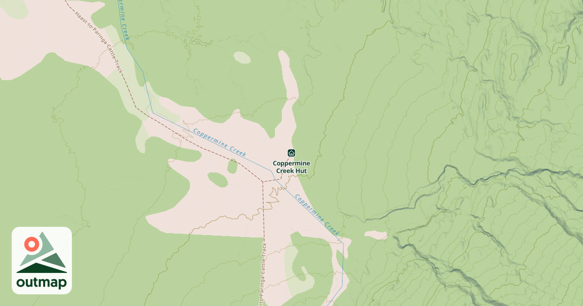 Map of Coppermine Creek Hut