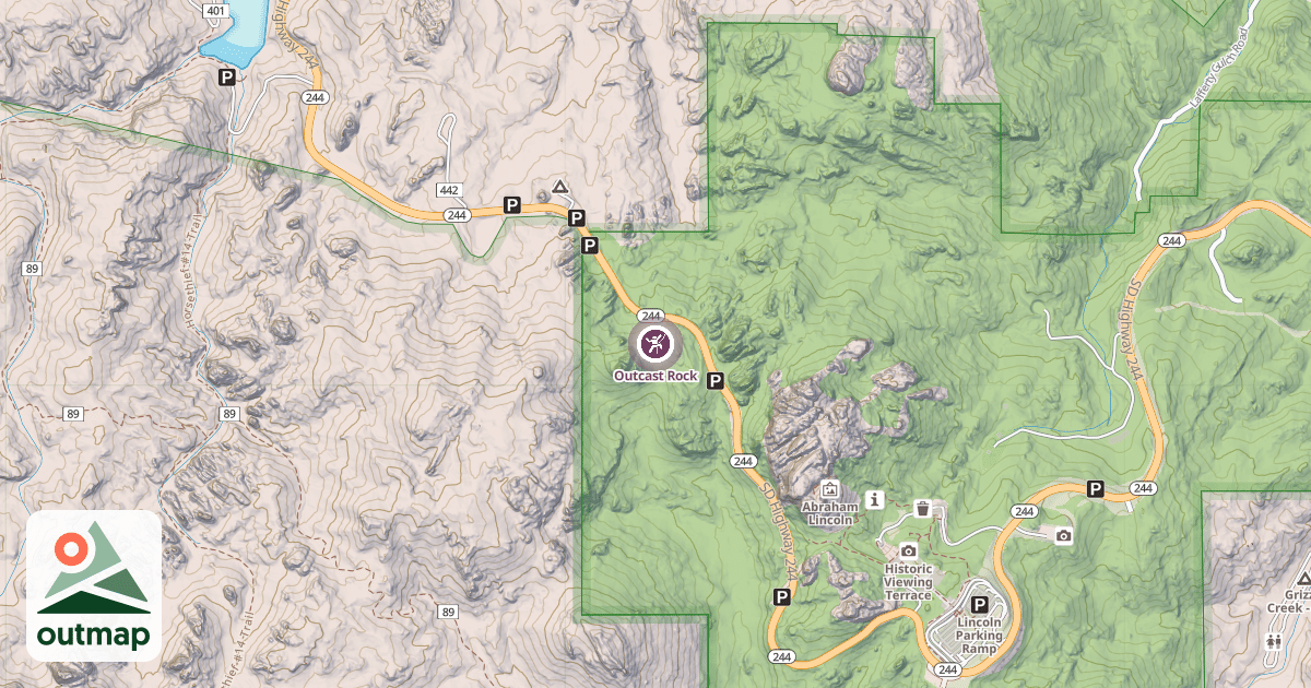 Map of Outcast Rock