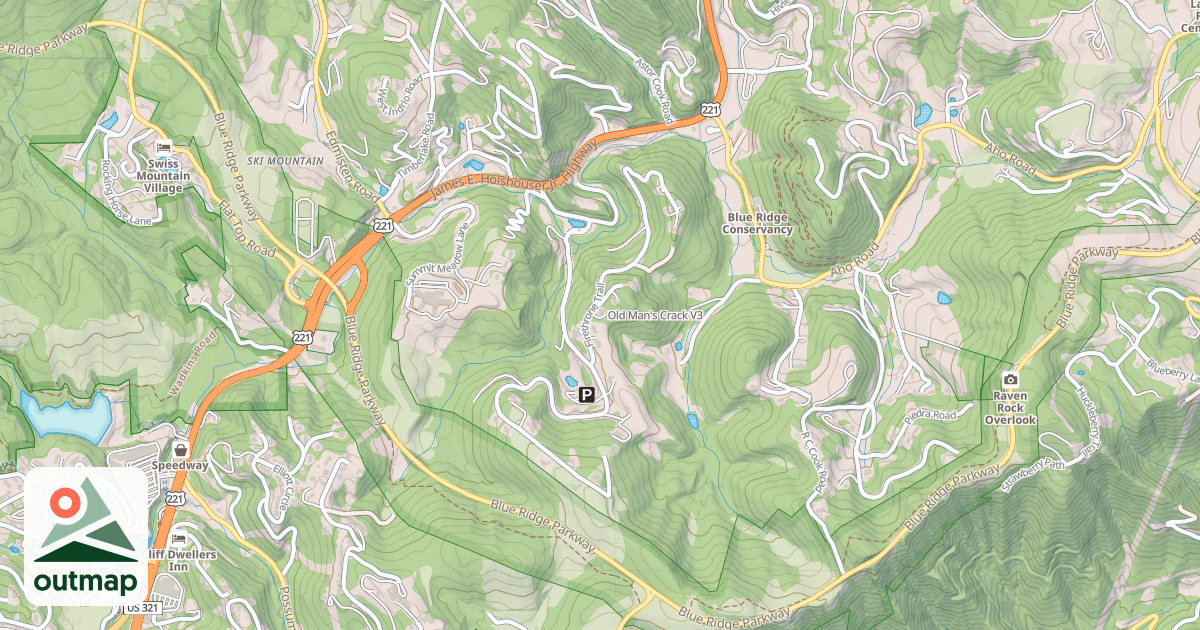 Map of Old Man's Crack