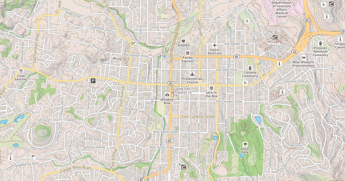 Map preview of Skate Park Traverse