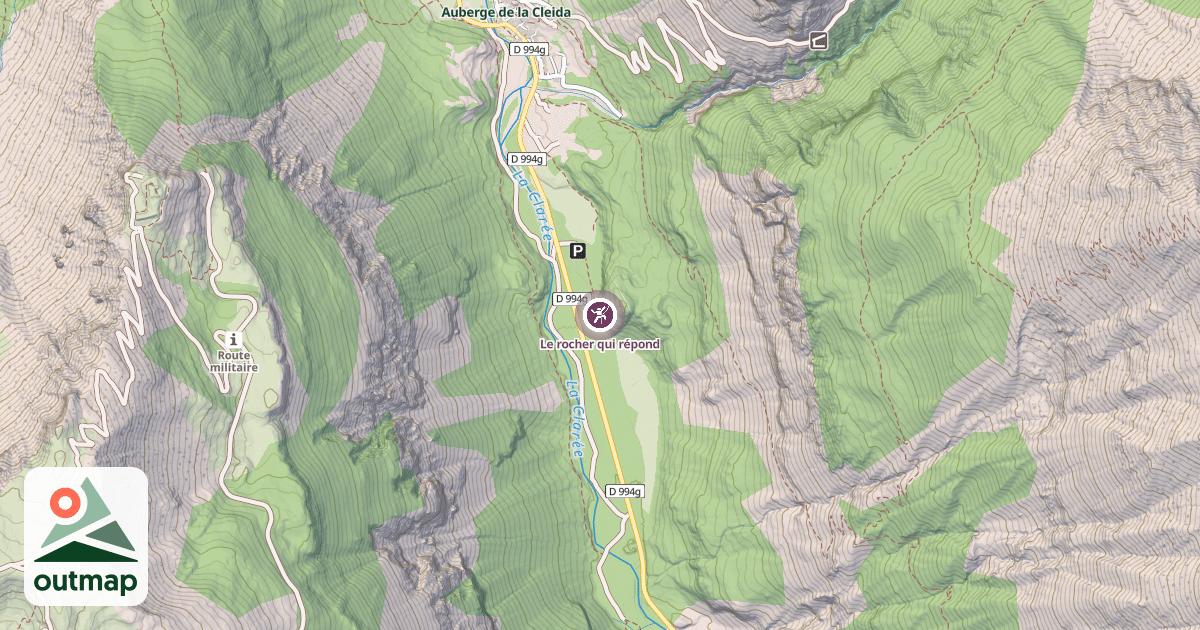 Map of Le rocher qui répond