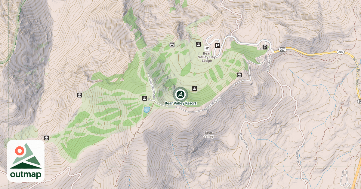 Map of Bear Valley Resort