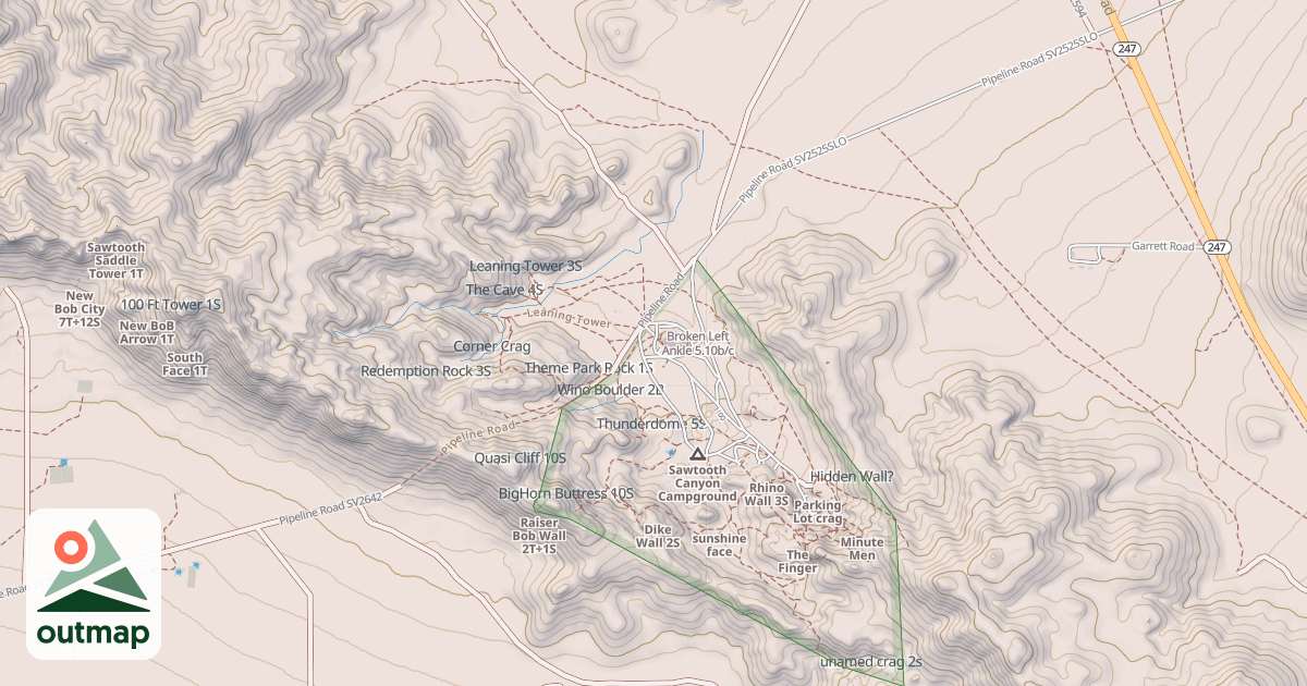 Map of Broken Left Ankle