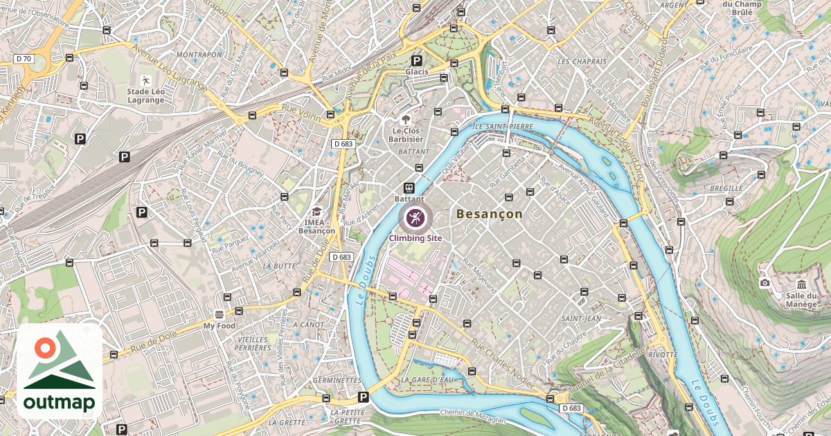 Map of Climbing Site