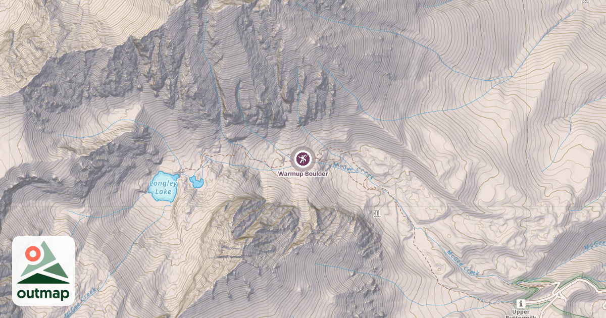 Map of Warmup Boulder