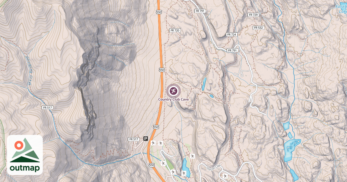 Map of Country Club Cave