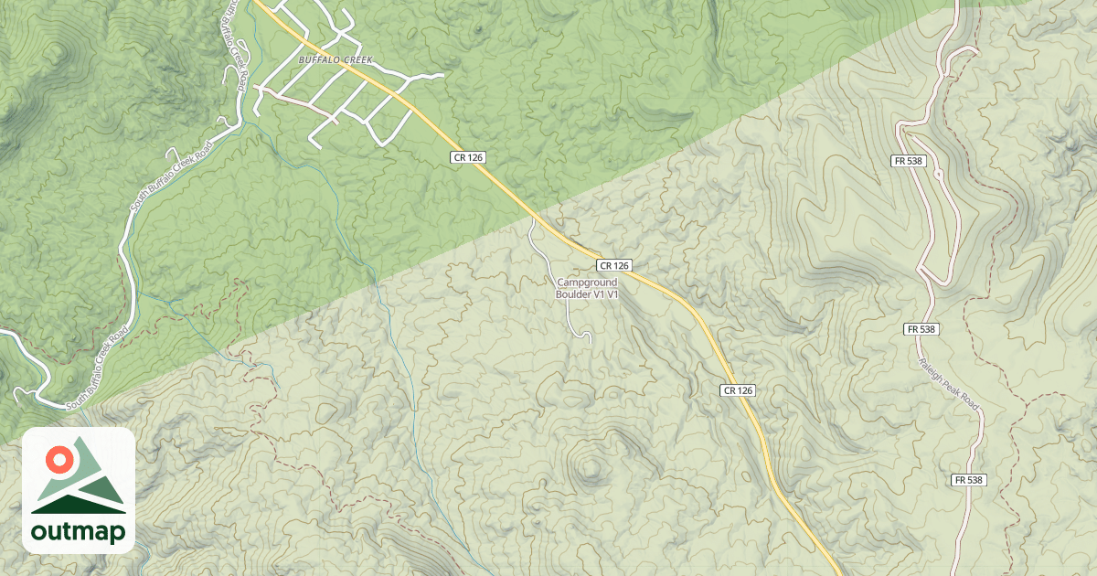 Map of Campground Boulder V1