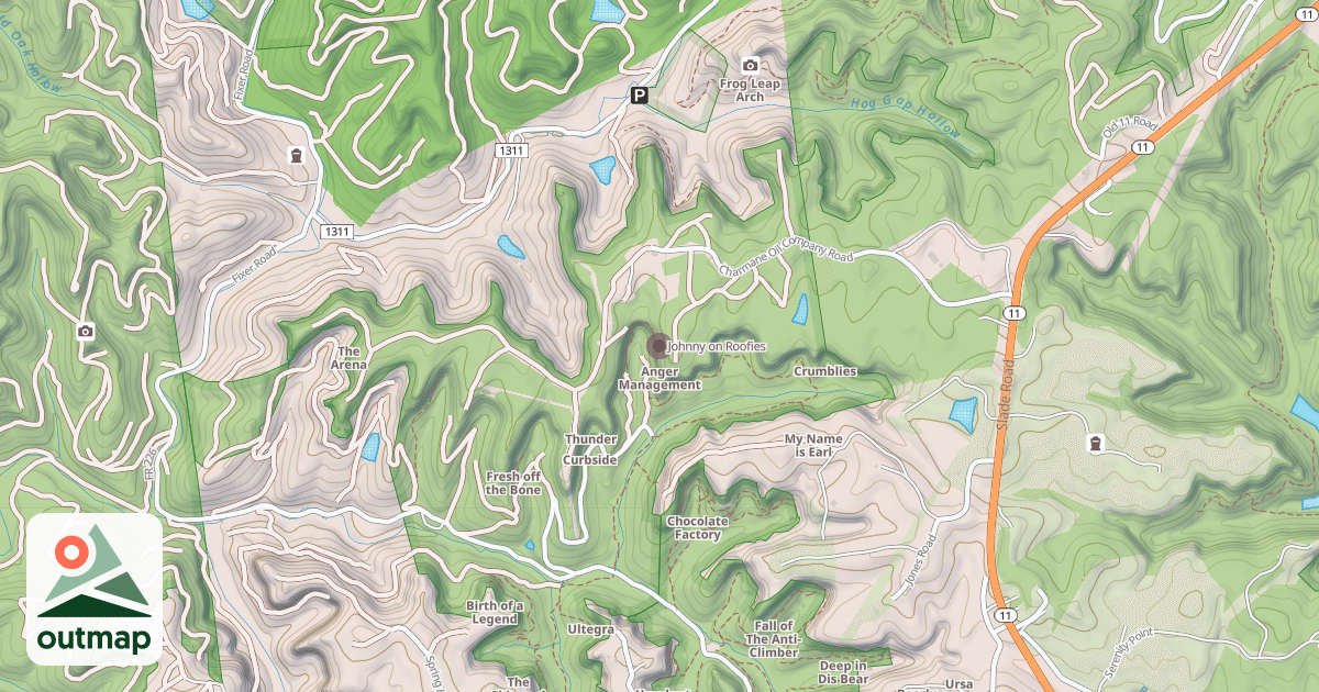 Map of Johnny on Roofies